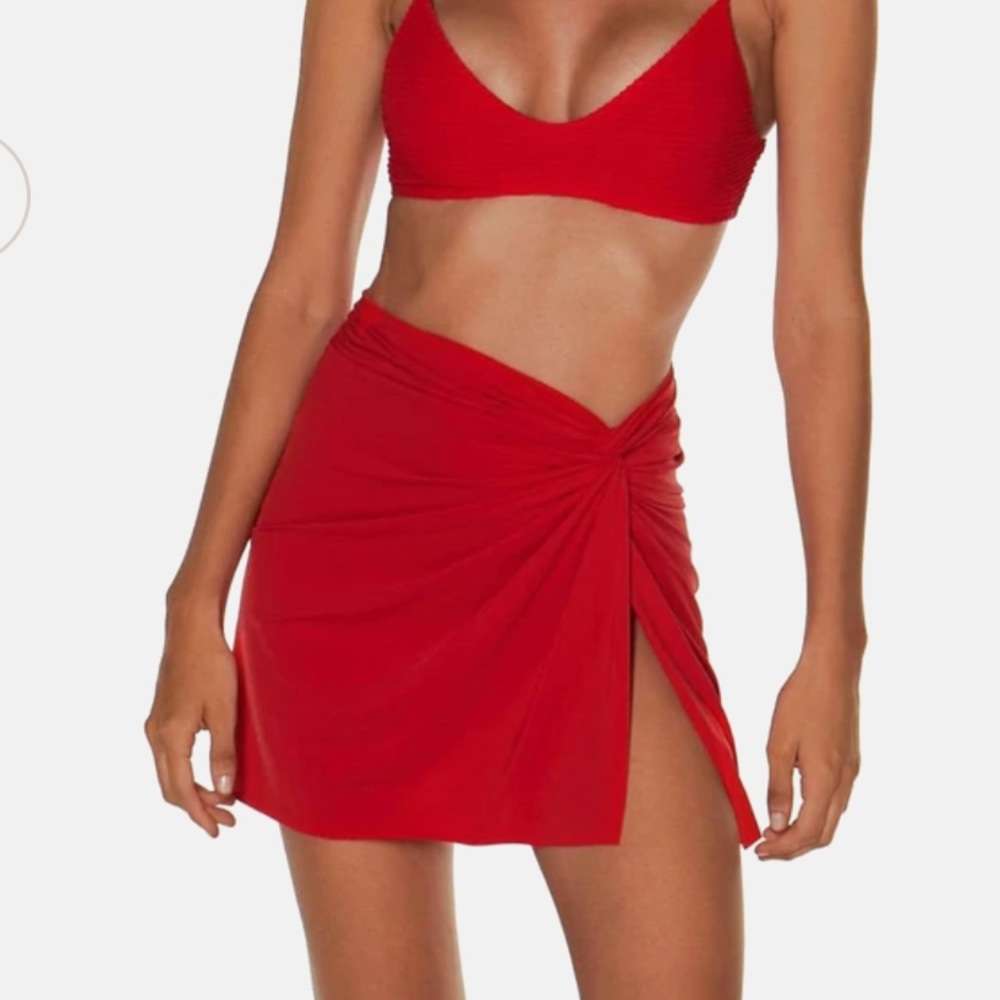 NEW VIX Karen Pareo Mini Skirt Red S